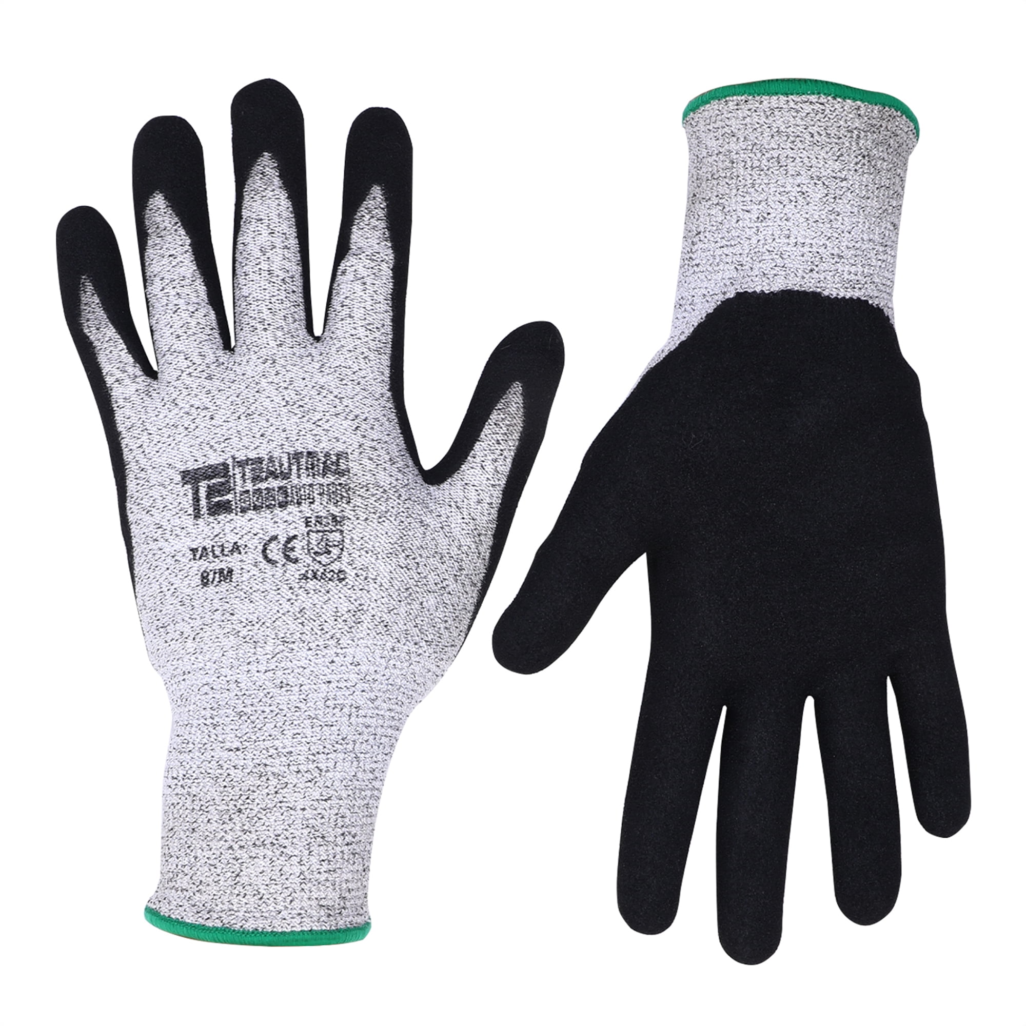 Lingvido Gray Safety Work Gloves,EN388 level 5 Cut Resistant Gloves