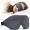 GRAY, variant on 3D Contoured Sleep Mask, Zero Pressure Eye Mask with Deep Cavities, Ultra Soft Light Blocking Eye Cover for Travel, Shift Work, Naps, Adjustable Strap, Comfortable Night Blindfold