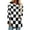 BL, variant on Small Black White Check Motorsport Race Flag Checkered Skirt Pillow Lotus Leaf Neck T-Shirt Long Sleeve Printed Fall T Shirts
