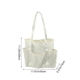 thumbnail image 3 of Summercome Large Mesh Beach Tote Bag, Pool Bags with 2 Inner Zipper Waterproof Pockets for Family Pool Bag for Swim Toys Towels Cruise Vacation Essentials, Beige, 3 of 6