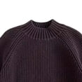 thumbnail image 5 of Lmnyox Sweaters for Kids Fashion Solid Color Long Sleeve Turtleneck Knitted Pullover Winter Loose Warm Tops, 5 of 9