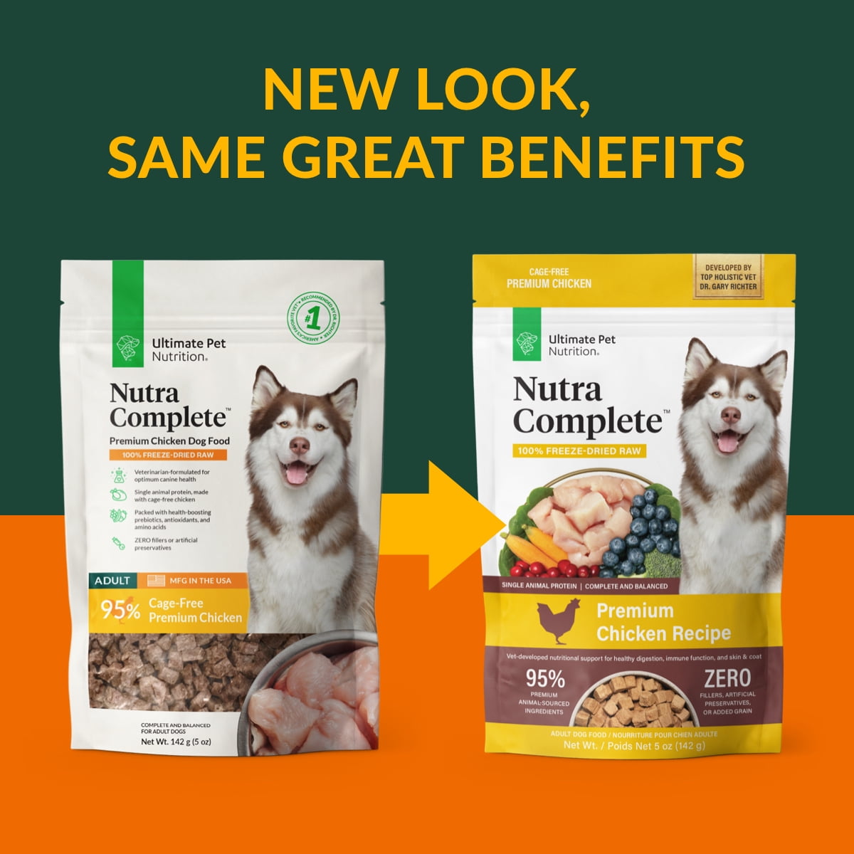 Ultimate Pet Nutrition Nutra Complete Premium Chicken Freeze-Dried Raw Dog Food 48 oz.