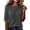 Black, variant on Womens Polka Dot Half Sleeve Tops Crew Neck Elbow Length Loose Fit Shirts Dressy Casual Summer Fall Lightweight Basic Blouse Black XL