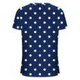 thumbnail image 5 of Patlollav Womens V-Neck Dot Print T-Shirt Fashion and Comfortable Short Sleeve Tops on Ladies, 5 of 6
