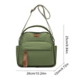 thumbnail image 2 of HUISZJ Nylon Crossbody Bag, Women Shoulder Bag with Zipper, Large Capacity Commute Bag for Work Travel Outdoor (Green), 2 of 8