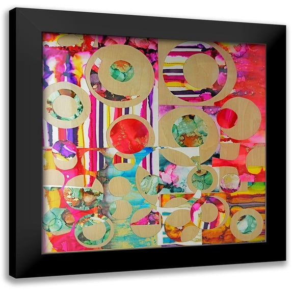 Asha 20x20 Black Modern Framed Museum Art Print Titled - Cerneala 19