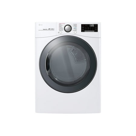 LG - 7.4 Cu. Ft. Stackable Smart Electric Dryer with Steam and Sensor Dry - White