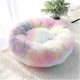 thumbnail image 1 of Cama redonda de 60 cm con forma de donut para perros y gatos, suave y acogedora, ideal para acurrucarse, acurrucarse y relajarse., 1 of 5