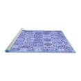 thumbnail image 2 of Ahgly Company Machine Washable Indoor Round Southwestern Blue Country Area Rugs, 5' Round, 2 of 4