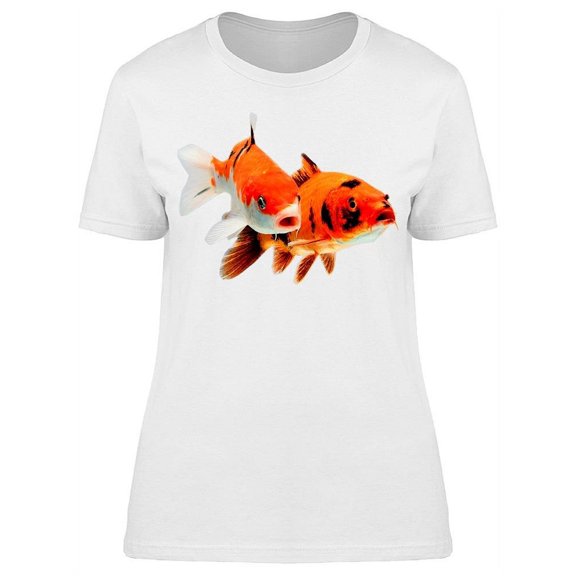 Frontview Of Pair Of Koi Fish  T-Shirt Women -Image by Shutterstock, Female Medium