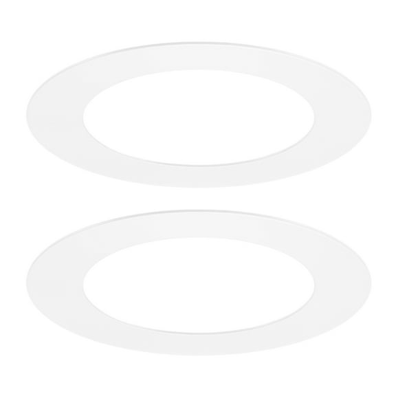 Uxcell 2-Pack Goof Rings for 2" Recessed Lights, 2" ID 3" OD Durable Steel Trim Ring Flush Mount White
