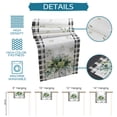 thumbnail image 7 of Table Runner Dresser Scarves 36 Inch Long, Green Watercolor Botanical Leaves Linen Dining Table Runners Black and White Buffalo Plaid Tabletop Scarf for Wedding Holiday Party Kitchen, 7 of 7