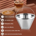 thumbnail image 4 of Stainless Steel Coffee Filter, Suitable for Coffee Filter Replacement, 4 Cone Permanent Coffee Filter 2Pcs, 4 of 7