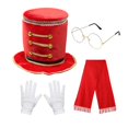 thumbnail image 1 of Conjunto de 4 piezas de accesorios de disfraz de Papá Noel para adultos para juegos de rol. rojo, 1 of 8