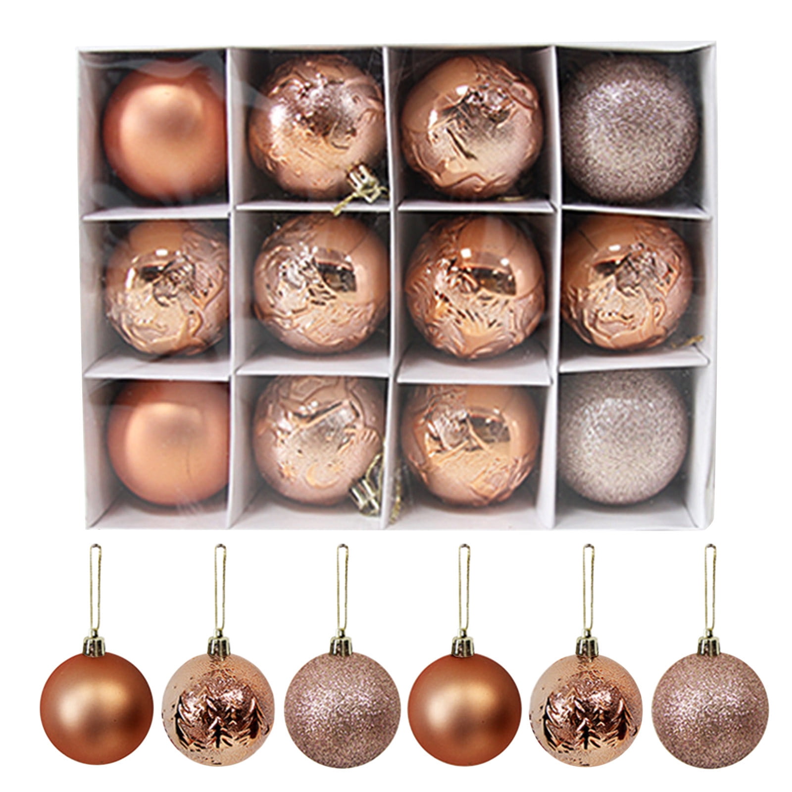 Vikakiooze 2022 10PCs Christmas Tree Ornament Decor Clear Plastic Balls  Transparent Can Open Box