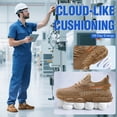 thumbnail image 4 of LAoutun Steel Toe Shoes for Men Women Breathable Work Shoes Lightweight Work Sneakers Brown, 4 of 5