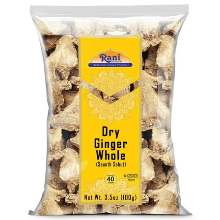 Rani Ginger (Adarak Sabut) Whole, Spice 3.5oz (100g) ~ All Natural | Vegan | Gluten Friendly | NON-GMO | Kosher | Indian Origin