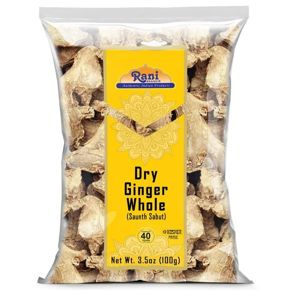 Rani Ginger (Adarak Sabut) Whole, Spice 3.5oz (100g) ~ All Natural | Vegan | Gluten Friendly | NON-GMO | Kosher | Indian Origin