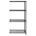 thumbnail image 1 of 4-Shelf Black Wire Shelving Add-On Unit - 12 x 36 x 54 in., 1 of 1