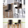 thumbnail image 5 of Brown Black Ombre Bar Stool Covers Set of 4, Modern Gradient Abstract Art Stretch Washable Bar Chair Covers with Backs, Removable Pub Counter Height Chair Cover for Kitchen Dining Room Cafe, 5 of 7