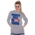 thumbnail image 3 of Puerto Rico Power PR Flag Pride Long Sleeve TShirt Men Women Brisco Brands S, 3 of 5