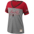 thumbnail image 2 of Women's Mitchell & Ness Scottie Pippen Heathered Charcoal Chicago Bulls Team Captain V-Neck T-Shirt, 2 of 3