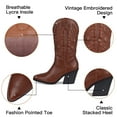 FAMITION Cowgirl Boots for Women Pointy Toe Women's Western Boots