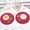 Red, variant on Round Placemat - Double Sided Fabric Leather Mat, Reusable Heat Resistant Mat for Bowl Plate Western Food Hotel Household Table （ Beige ）
