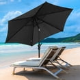 thumbnail image 3 of Autlaycil 7.5ft Black Outdoor Patio Umbrella with Tilt, Crank and Sturdy Ribs for Lawn, Garden, Backyard and Pool, 3 of 6