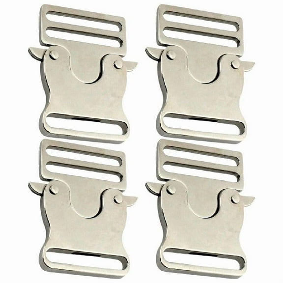 4 Pcs Metal Quick Side Release Buckles For Strap Belts And Bags