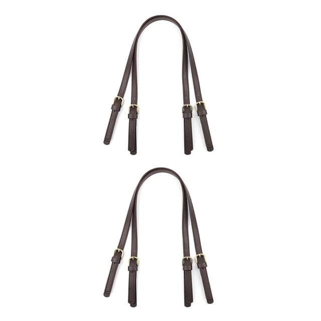 Qarigey 2 uds. De bolso de mano de piel sintética, cuerdas flexibles, correas para bandolera, paquete cruzado, decoración de cartera, piezas de Café oscuro 2piezas Qarigey CBP164729