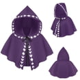 thumbnail image 6 of WIBACKER Halloween Costume Unisex Moon Phases Hooded Cloak Medieval Renaissance Cape Wizard Witch Cosplay Costume, 6 of 9