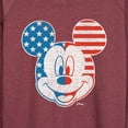 thumbnail image 3 of Disney - Americana - Mickey Face Stars And Stripes - Women's Lightweight French Terry Long Sleeve Shirt, 3 of 5