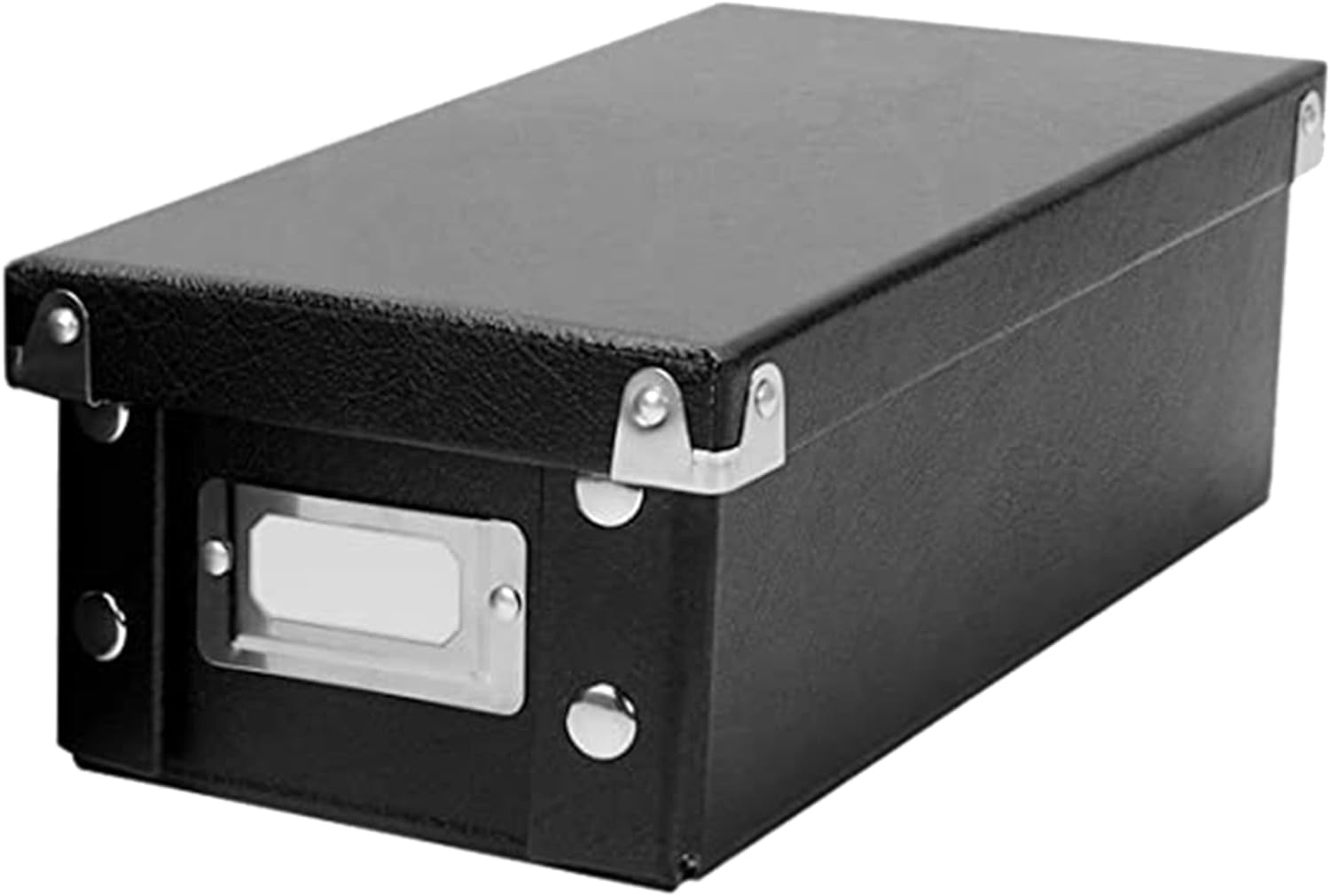 MHSIOAP--Store Index Card Holder Storage Box - Collapsible Organizer Box fits 1100 Flash Cards - Business, Recipe, or Note Card - 4 x 6, 1 Pack, Black