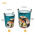 thumbnail image 4 of Uemuo I Love Sushi Pattern Circular Laundry Hamper Basket with handles,Collapsible laundry basket,Large capacity laundry hamper,Laundry Organizer-Small, 4 of 8