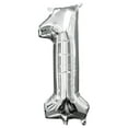 thumbnail image 3 of Anagram 78521 16 in. Number 0 Silver Shape Air Fill Foil Balloon, 3 of 5