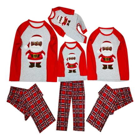 

Herrnalise Christmas Pajamas For Family Christmas Parent-child Set Plaid Print HomeWear Pajamas Two-piece Child Set Matching Christmas Pjs For Family Red-Kids