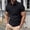 Black, variant on Adult Mens Polos Shirt Short Sleeve Button Polo Tees Loose Fit Gray Mens Summer Outfits