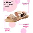 thumbnail image 4 of bebe Girls Metallic Sandals with Chunky Glitter Strap (Little Kid/Big Kid), 4 of 6