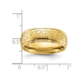 thumbnail image 3 of Ladies or Mens Plated Stainless Steel 7.5mm Etched Design Band Ring, 3 of 4