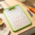 thumbnail image 5 of OKKVV Tempered Glass Cutting Board Non-Slip Floral Printed Kitchen Chopping Board Hanging Design Shatter Resistant Cooking Surface for Home Kitchen Meal Prep Use 12.6in Length green, 5 of 8