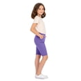thumbnail image 2 of CPNG Girls Shorts Pure Cotton Leggings Dance Biker Cartwheel Shorts Solid Color Cropped Tight Shorts(Purple,6-7 Years), 2 of 9