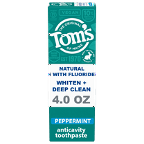 Tom’s of Maine Whiten Plus Deep Clean Natural Whitening Toothpaste with Fluoride, Peppermint, 4.0 oz