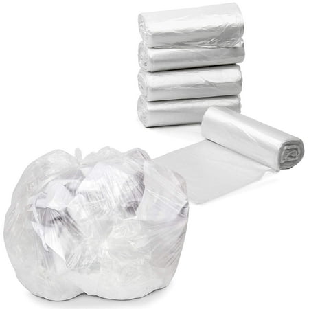 [250 Pack] 4 Gallon Trash Can Bags | Small Clear Garbage Bin Liners | High Density, Leak-Proof Waste Basket Bags | Best for Bathroom, Bedroom, Office, Restroom (Best Biodegradable Trash Bags)