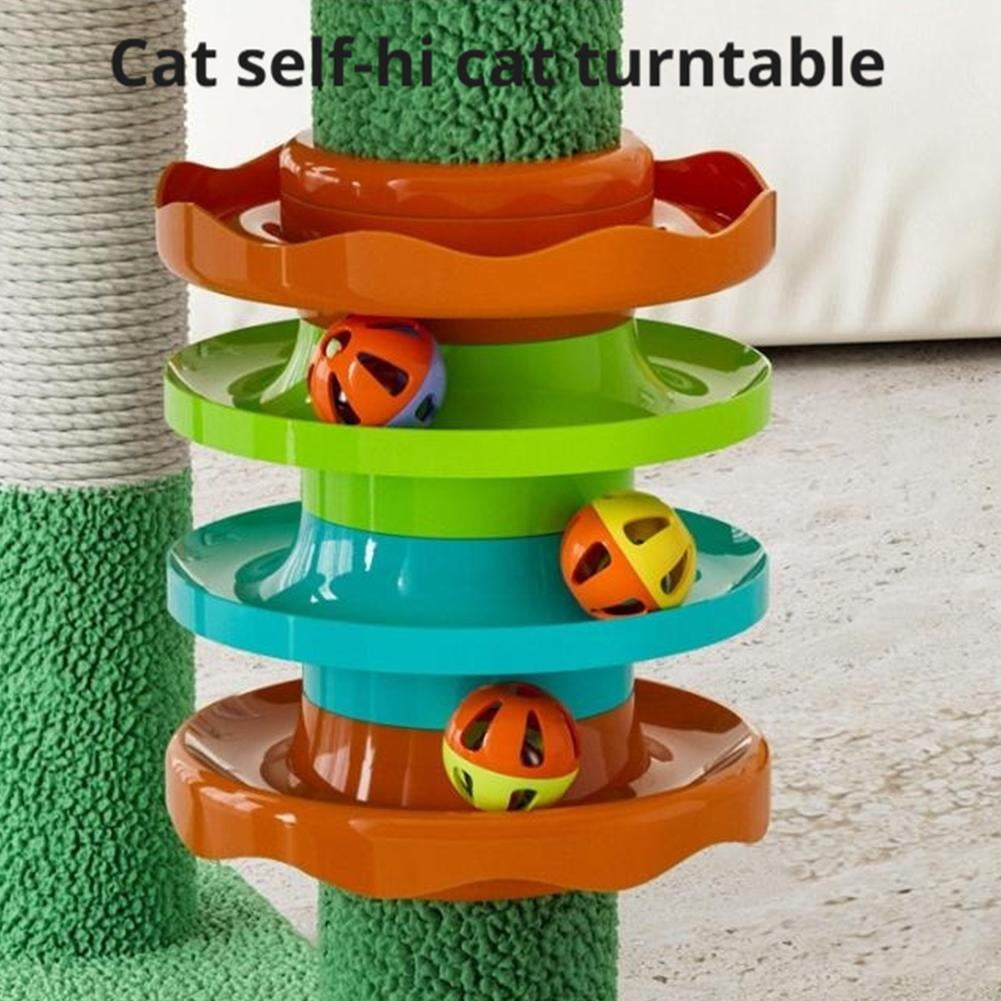 71in Cat Tree Tower, 6 Level Cactus Style Cat Tree,Multifunctional Cat Tree with Cat Hanging Play Ball, Sleep Bowl, Cat House, Scratching Post, and Cat Rolling Play Toy, All in One Cat Tree