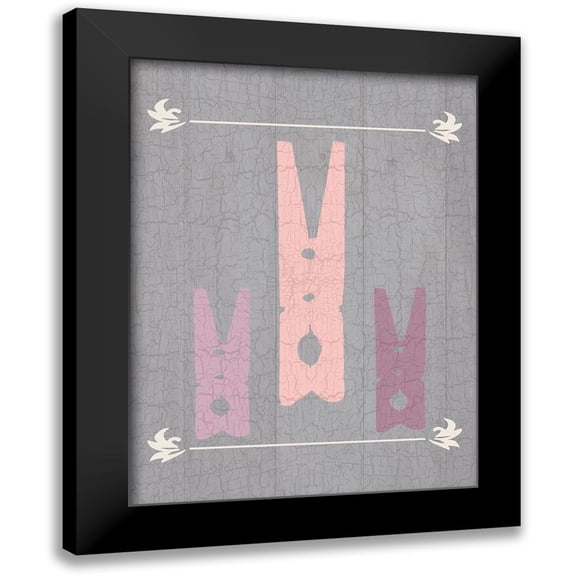 Lewis, Sheldon 12x14 Black Modern Framed Museum Art Print Titled - Laundry Pins