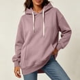 thumbnail image 4 of Tumotour Pullover Hoodies for Women'S Long-Sleeve Hooded Fall Sweatshirt with Pockets Athletic Workout Blouses, 4 of 8