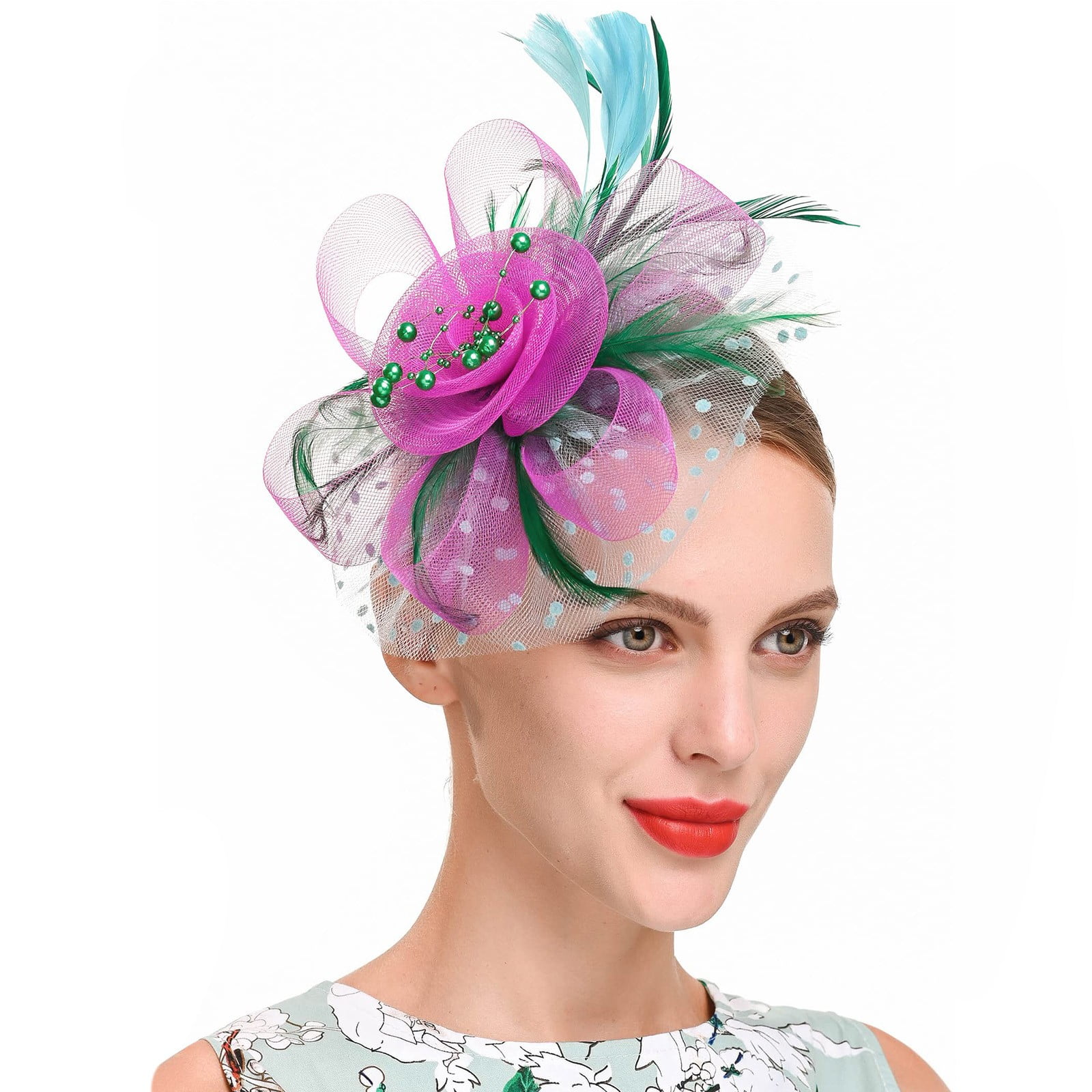 2247 Tulle Fascinators Certgust Head Scarf for Women  main image 4