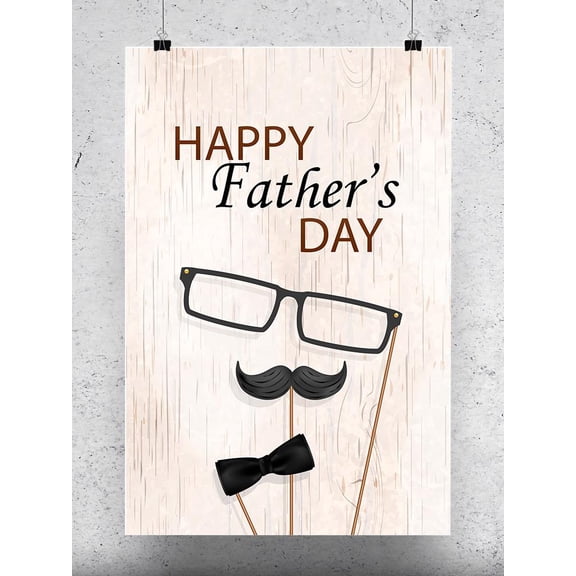 Father's Day Bow Tie And Glasses Poster -Image by Shutterstock