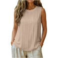 thumbnail image 6 of Noric Womens Summer Pleated Tank Tops 2026 Loose Camisole Casual Tops Lightweight Breathable Sleeveless Blouse Casual Work, 6 of 7